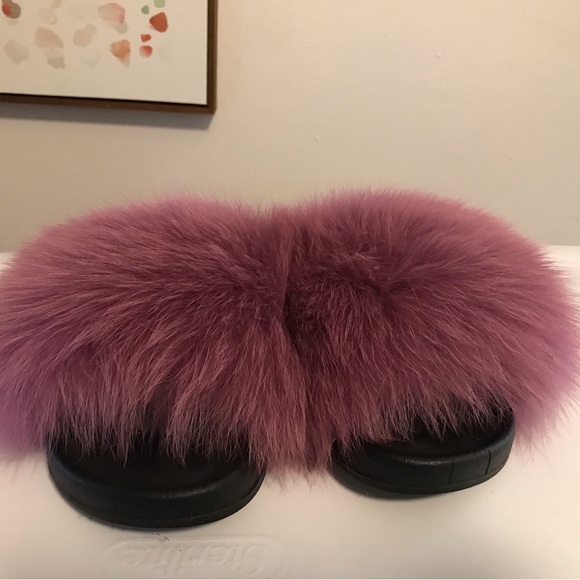 Real Fox Fur Slides Size 9 - Picture 6 of 9